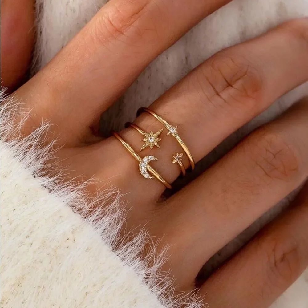 Star and Moon Ring #1706